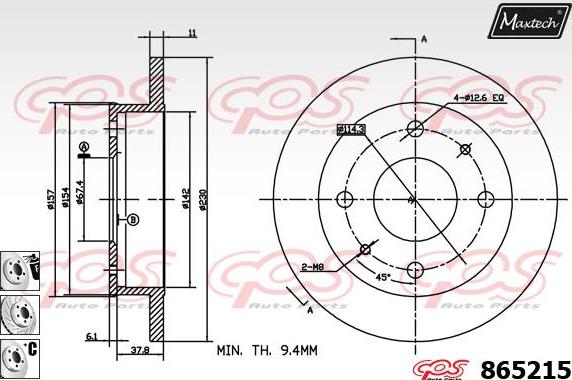 Maxtech 851125 - Kočioni disk www.molydon.hr