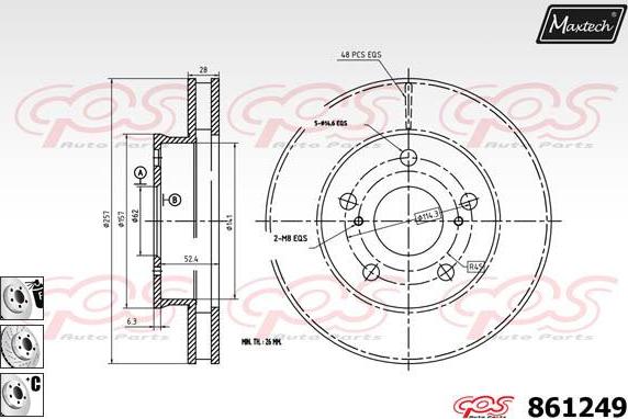 Maxtech 871555 - Kočioni disk www.molydon.hr