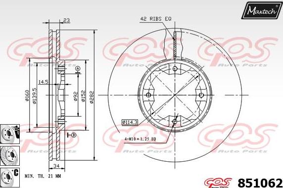 Maxtech 851102 - Kočioni disk www.molydon.hr