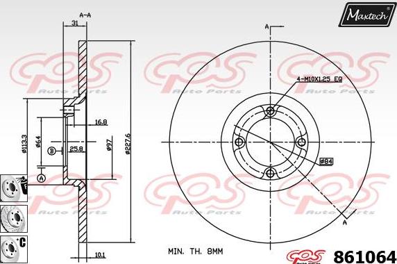 Maxtech 72936017 - Klip, kočione čeljusti www.molydon.hr