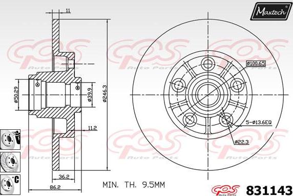 Maxtech 877217 - Kočioni disk www.molydon.hr