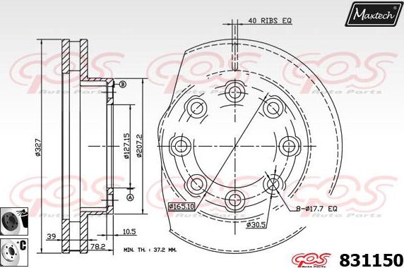 Maxtech 72936032 - Klip, kočione čeljusti www.molydon.hr