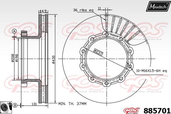 Maxtech 72936029 - Klip, kočione čeljusti www.molydon.hr