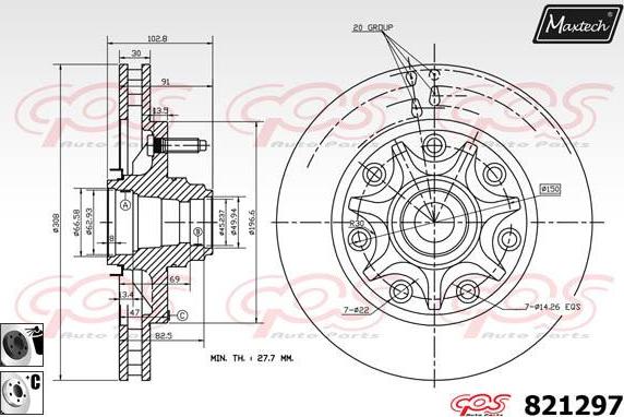 Maxtech 72930015 - Klip, kočione čeljusti www.molydon.hr