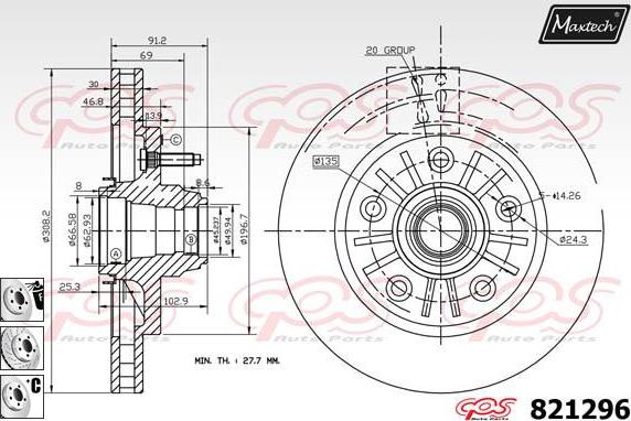 Maxtech 855040 - Kočioni disk www.molydon.hr