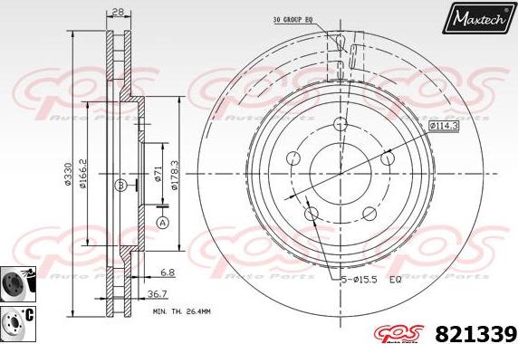 Maxtech 72930030 - Klip, kočione čeljusti www.molydon.hr