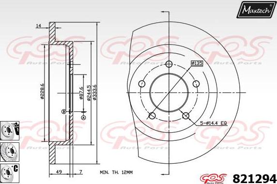 Maxtech 72930024 - Klip, kočione čeljusti www.molydon.hr