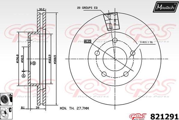 Maxtech 72930021 - Klip, kočione čeljusti www.molydon.hr