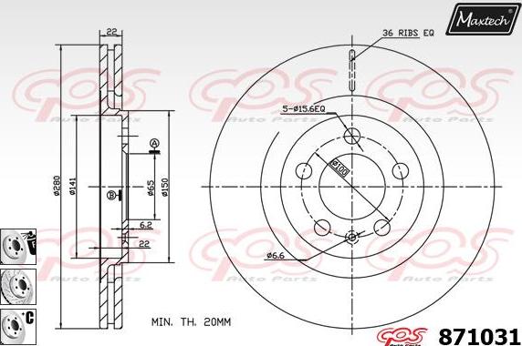 Maxtech 855047 - Kočioni disk www.molydon.hr