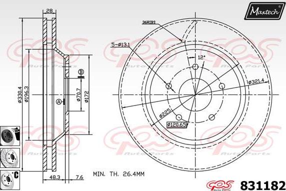 Maxtech 72938060 - Klip, kočione čeljusti www.molydon.hr