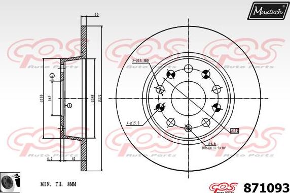 Maxtech 72938016 - Klip, kočione čeljusti www.molydon.hr