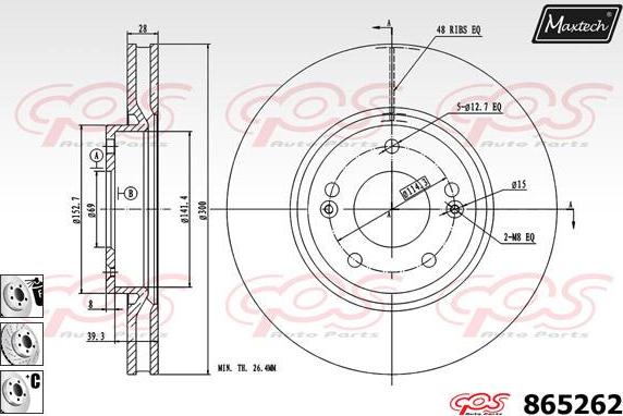 Maxtech 865245 - Kočioni disk www.molydon.hr