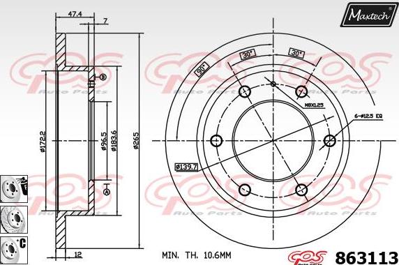 Maxtech 861243 - Kočioni disk www.molydon.hr