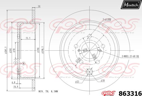 Maxtech 72938029P - Klip, kočione čeljusti www.molydon.hr