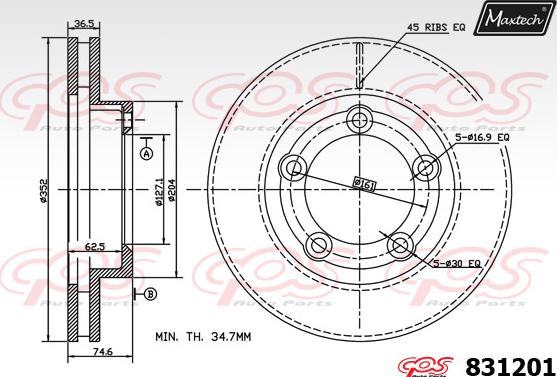 Maxtech 72938076 - Klip, kočione čeljusti www.molydon.hr