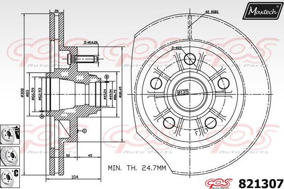 Maxtech 72933007 - Klip, kočione čeljusti www.molydon.hr