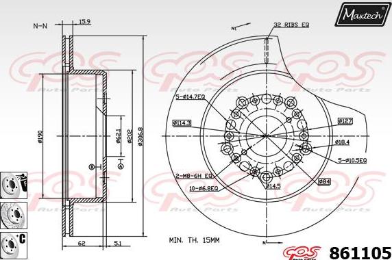 Maxtech 871520 - Kočioni disk www.molydon.hr