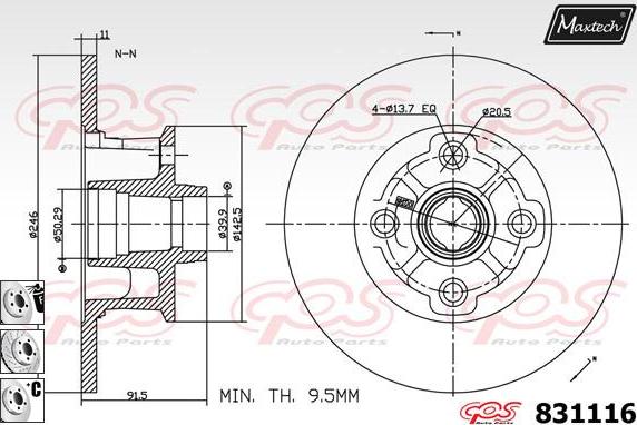 Maxtech 877213 - Kočioni disk www.molydon.hr