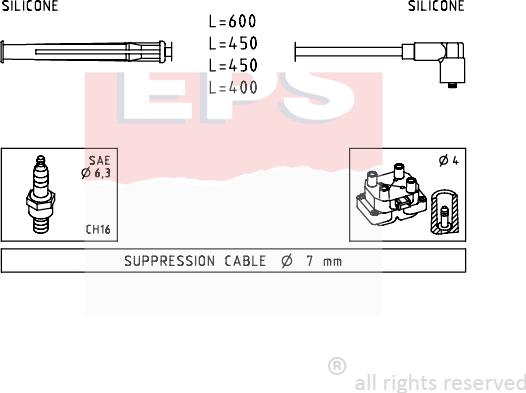 MDR EPS-1499 230 - Set kablova za paljenje www.molydon.hr