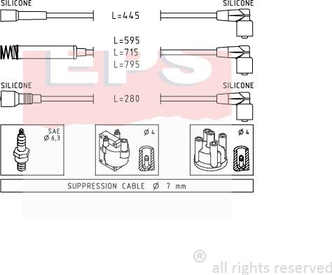 MDR EPS-1500 956 - Set kablova za paljenje www.molydon.hr