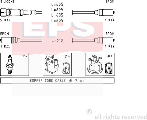 MDR EPS-1500 965 - Set kablova za paljenje www.molydon.hr