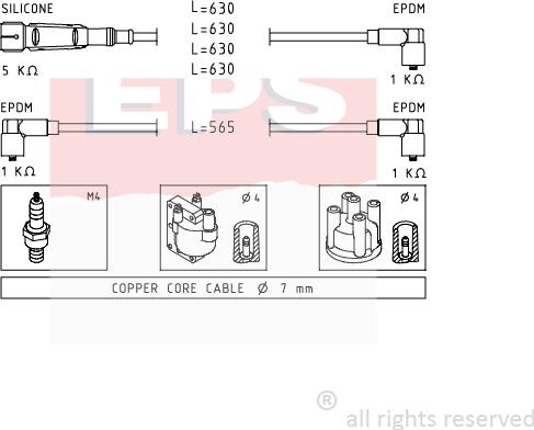 MDR EPS-1500 493 - Set kablova za paljenje www.molydon.hr