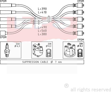 MDR EPS-1500 429 - Set kablova za paljenje www.molydon.hr