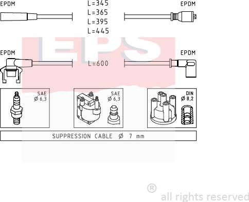 MDR EPS-1500 543 - Set kablova za paljenje www.molydon.hr