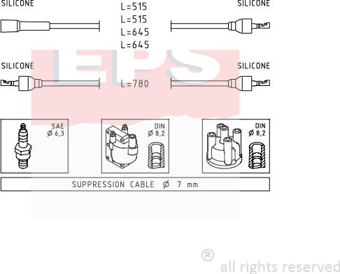 MDR EPS-1500 509 - Set kablova za paljenje www.molydon.hr