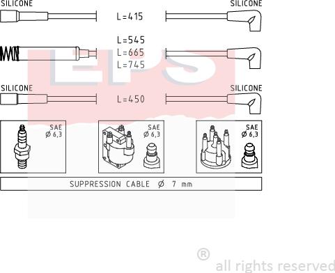 MDR EPS-1500 514 - Set kablova za paljenje www.molydon.hr