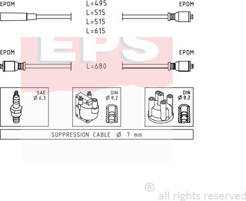 MDR EPS-1500 511 - Set kablova za paljenje www.molydon.hr