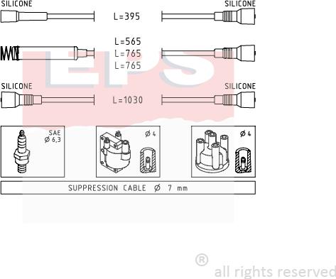 MDR EPS-1500 527 - Set kablova za paljenje www.molydon.hr