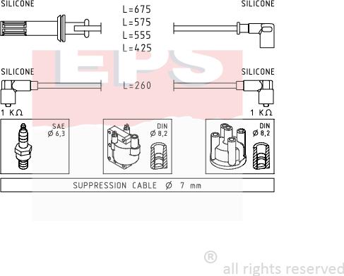 MDR EPS-1500 650 - Set kablova za paljenje www.molydon.hr