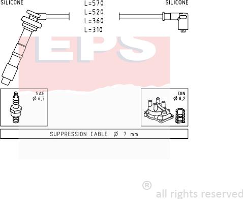 MDR EPS-1500 608 - Set kablova za paljenje www.molydon.hr