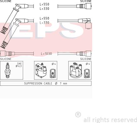 MDR EPS-1500 689 - Set kablova za paljenje www.molydon.hr