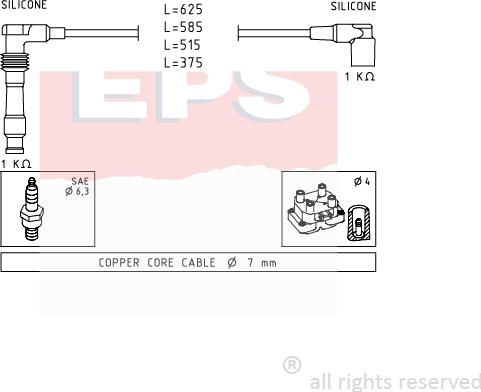 MDR EPS-1500 688 - Set kablova za paljenje www.molydon.hr