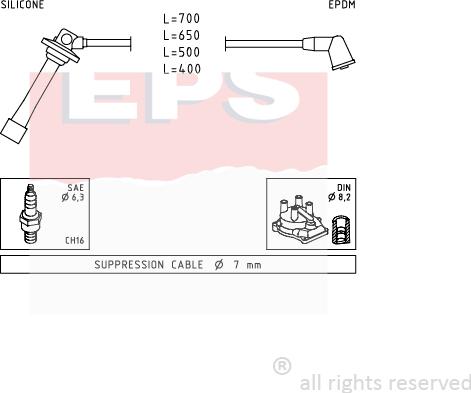 MDR EPS-1500 884 - Set kablova za paljenje www.molydon.hr