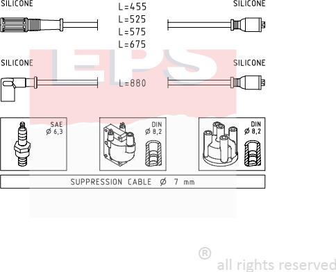 MDR EPS-1500 398 - Set kablova za paljenje www.molydon.hr