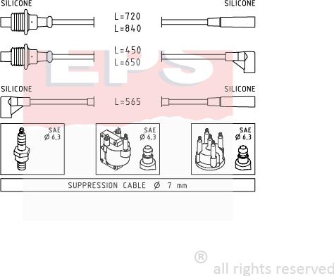 MDR EPS-1500 748 - Set kablova za paljenje www.molydon.hr