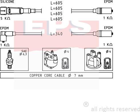 MDR EPS-1500 768 - Set kablova za paljenje www.molydon.hr