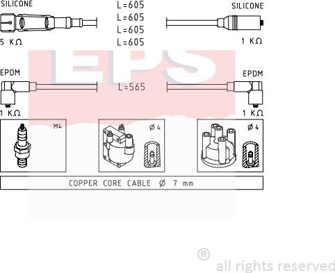 MDR EPS-1500 725 - Set kablova za paljenje www.molydon.hr