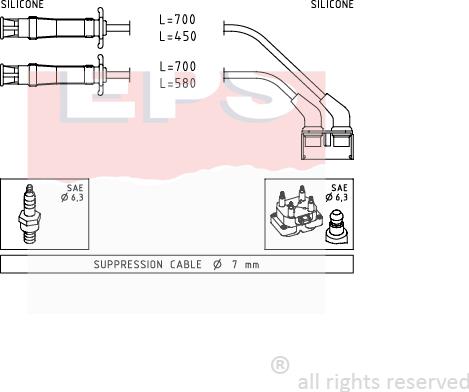 MDR EPS-1501 446 - Set kablova za paljenje www.molydon.hr