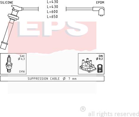 MDR EPS-1501 411 - Set kablova za paljenje www.molydon.hr