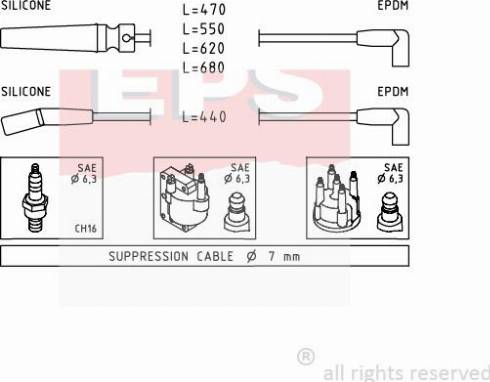 MDR EPS-1501 433 - Set kablova za paljenje www.molydon.hr