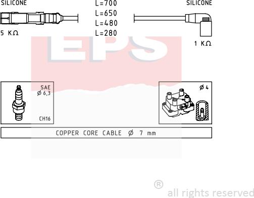 MDR EPS-1501 479 - Set kablova za paljenje www.molydon.hr