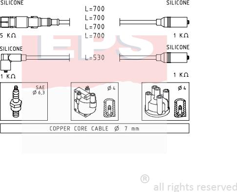 MDR EPS-1501 551 - Set kablova za paljenje www.molydon.hr