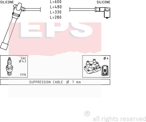 MDR EPS-1501 505 - Set kablova za paljenje www.molydon.hr