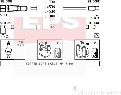 MDR EPS-1501 641 - Set kablova za paljenje www.molydon.hr