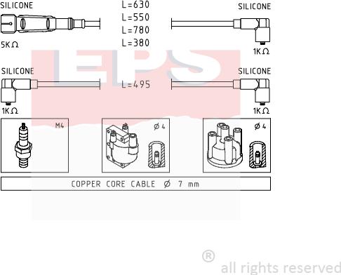MDR EPS-1501 660 - Set kablova za paljenje www.molydon.hr