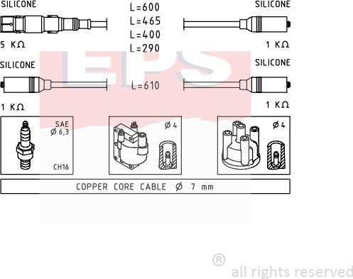 MDR EPS-1501 667 - Set kablova za paljenje www.molydon.hr